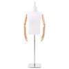vidaXL Justerbar mannequin 160-232 cm med base Mann PP Hvit