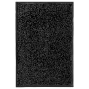 vidaXL D&oslash;rmatte vaskbar svart 40x60 cm