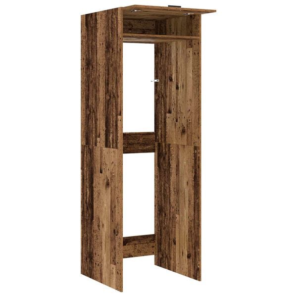 vidaXL Vaskemaskin skap med d&oslash;r 2 pcs Gammelt tre 67,5 x 68 x 200 cm