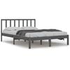 vidaXL Sengeramme gr&aring; heltre furu 120x190 cm Small Double