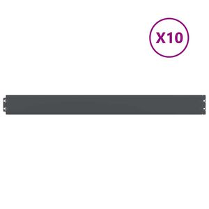 vidaXL Plenkanter 10 stk antrasitt 10x103 cm kaldvalset st&aring;l