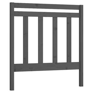 vidaXL Sengegavl gr&aring; 81x4x100 cm heltre furu