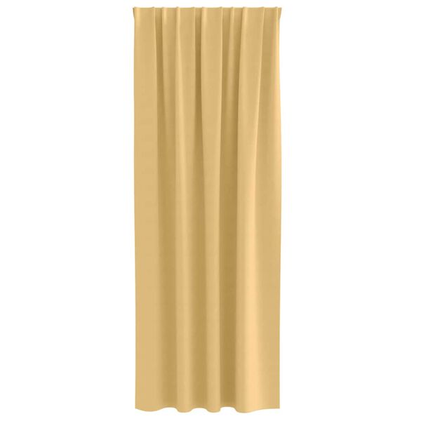 vidaXL M&oslash;rkleggende Gardiner med Ringer 2 pcs Beige 260 x 140 cm