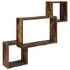 vidaXL Vegghylle Veggmontert R&oslash;kt Eik 91,5 x 15 x 76 cm Konstruert tre