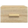 vidaXL Veggmontert nattbord sonoma eik 35x35x20 cm