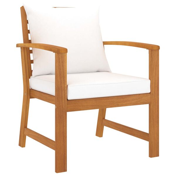 vidaXL Hagesofagruppe med pute 5 deler heltre akasie