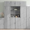 vidaXL Highboard gr&aring; sonoma 80x42,5x185 cm konstruert tre