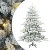 vidaXL Kunstig sammensatt juletre med 150 LED Hvit 150 cm PVC og st&aring;l
