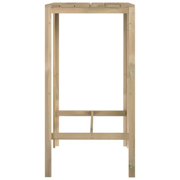 vidaXL Barbord 60x60x110 cm impregnert furu