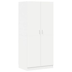 vidaXL Garderobe hvit 80x52x180 cm konstruert tre