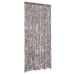 vidaXL Insektgardin brun og hvit 90x220 cm chenille
