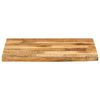 vidaXL Bordplate 40x40x2,5 cm naturlig kant grovt heltre mangotre