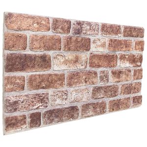 vidaXL Veggpaneler 10 stk. 100 x 50 cm Brun EPS Skum