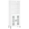 vidaXL Highboard hvit 69,5x34x180 cm konstruert tre