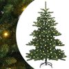 vidaXL Kunstig sammensatt juletre med 150 LED gr&oslash;nn 150 cm PVC og st&aring;l