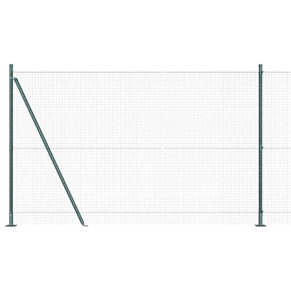 vidaXL Gjerdep&aring;le gr&oslash;nn 10 x 1,6 m (25 x 25 mm nett) St&aring;l og PVC