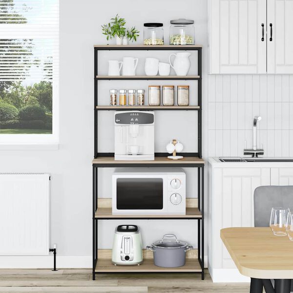 vidaXL Kj&oslash;kkenskap Sonoma eik 80 x 40 x 168 cm Konstruert tre