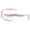 vidaXL Sengestamme med hodegjerde Sonoma 152 x 203 cm Konstruert tre