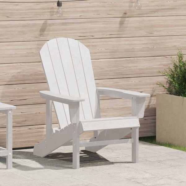vidaXL Adirondack-stol Hvit 74 x 82 x 92cm HDPE