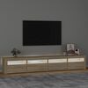 vidaXL TV-benk med LED-lys sonoma eik 240x35x40 cm