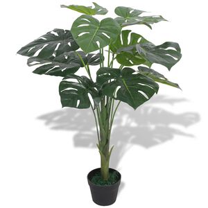 vidaXL Kunstig vindusblad med potte 70 cm gr&oslash;nn