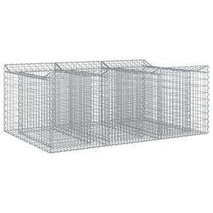 vidaXL Gabion hevet seng s&oslash;lv 150 x 100 x 60 cm Galvanisert St&aring;l