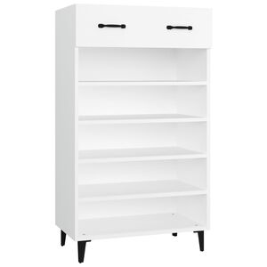vidaXL Skoskap hvit 60x35x105 cm konstruert tre