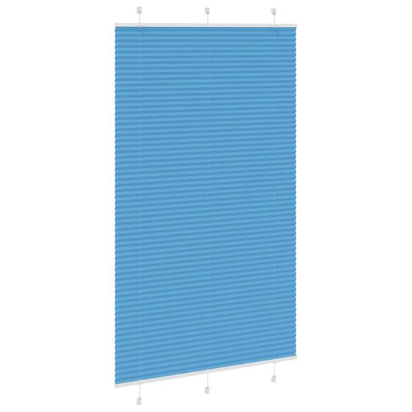 vidaXL Plisségardin Blå 120x200 cm Stoffbredde 119,4 cm Polyester