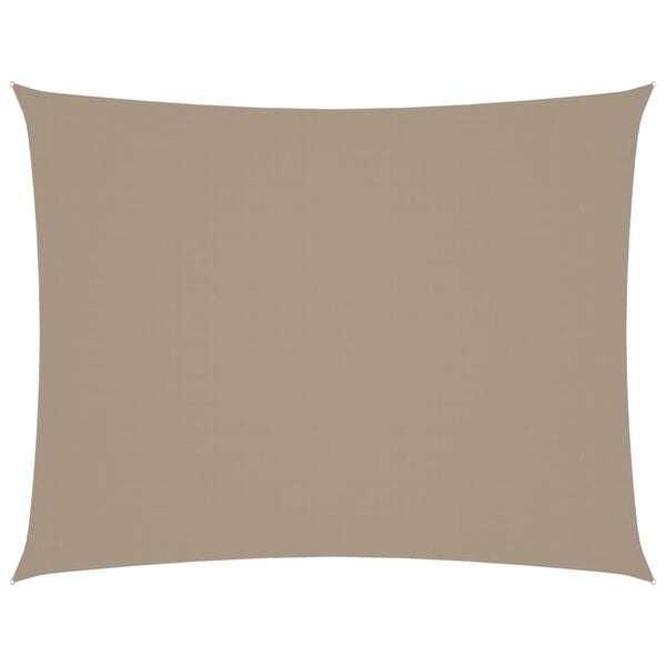 vidaXL Solseil oxfordstoff rektangul&aelig;r 2x3 m gr&aring;brun