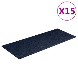 vidaXL Trappematter selvklebende 15 stk 60x25 cm marinebl&aring; rektangul&aelig;re