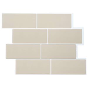 vidaXL Subway-flis 50 stk. Beige 29 x 21 cm Polyuretan og PET