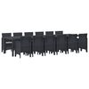 vidaXL Hage Spisegruppe 13 pcs Antrasitt Polt rattan