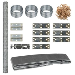 vidaXL H&oslash;nsehus 268x100x190 cm metall