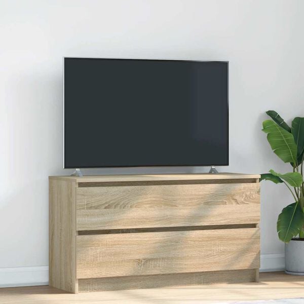 vidaXL TV-benk sonoma eik 100x35x54 cm konstruert tre