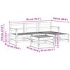 vidaXL Hage lounge sett 5 pcs VoksBrun Massiv furu