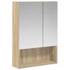 vidaXL Baderomsspeilskap Sonoma eik 50 x 14,5 x 70 cm Konstruert tre
