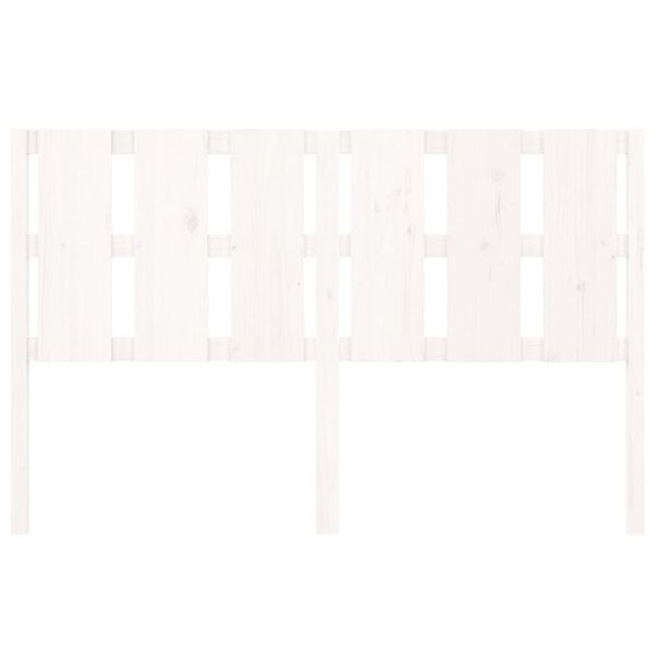 vidaXL Sengegavl hvit 155,5x4x100 cm heltre furu