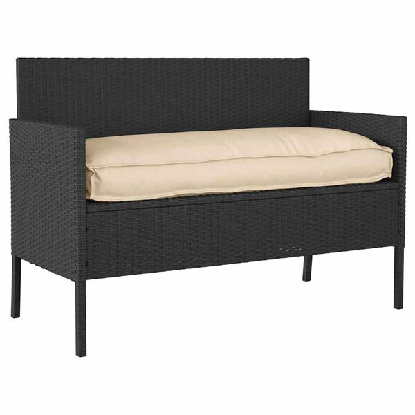 vidaXL Pallepute for sete / ryggst&oslash;tte med pute Beige 120 x 50 x 12 cm