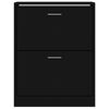 vidaXL Skoskap svart 63x24x81 cm konstruert tre