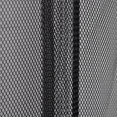 Myggnett/insektnetting 5-delers gardin 220 x 125 cm svart polyester