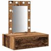 vidaXL Sminkebord med speillys Brun 60 x 40 x 70 cm Konstruert tre