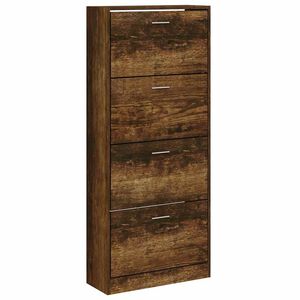 vidaXL Skoskap r&oslash;kt eik 63x24x147 cm konstruert tre