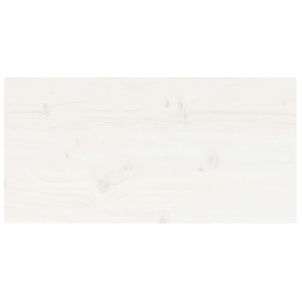 vidaXL Bordplate hvit 80x40x2,5 cm heltre furu rektangul&aelig;r