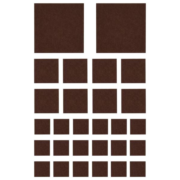 vidaXL Gulvbeskyttere 72 stk filt