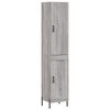 vidaXL Highboard gr&aring; sonoma 34,5x34x180 cm konstruert tre