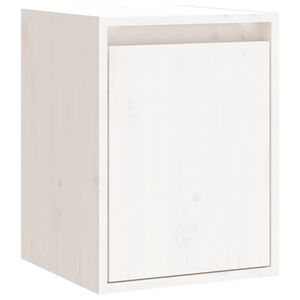 vidaXL Veggskap hvit 30x30x40 cm heltre furu