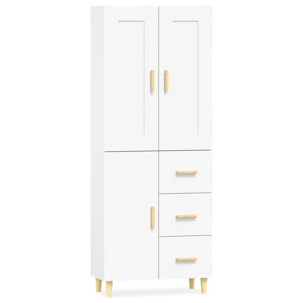 vidaXL Highboard hvit konstruert tre