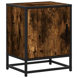 vidaXL Nattbord r&oslash;kt eik 40x31x50 cm konstruert tre og metall