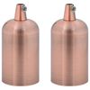 vidaXL Lampeholdere 2 stk r&oslash;d bronse E27