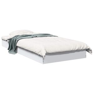 vidaXL Gulvsengramme Hvit 80 x 200 cm Konstruert tre